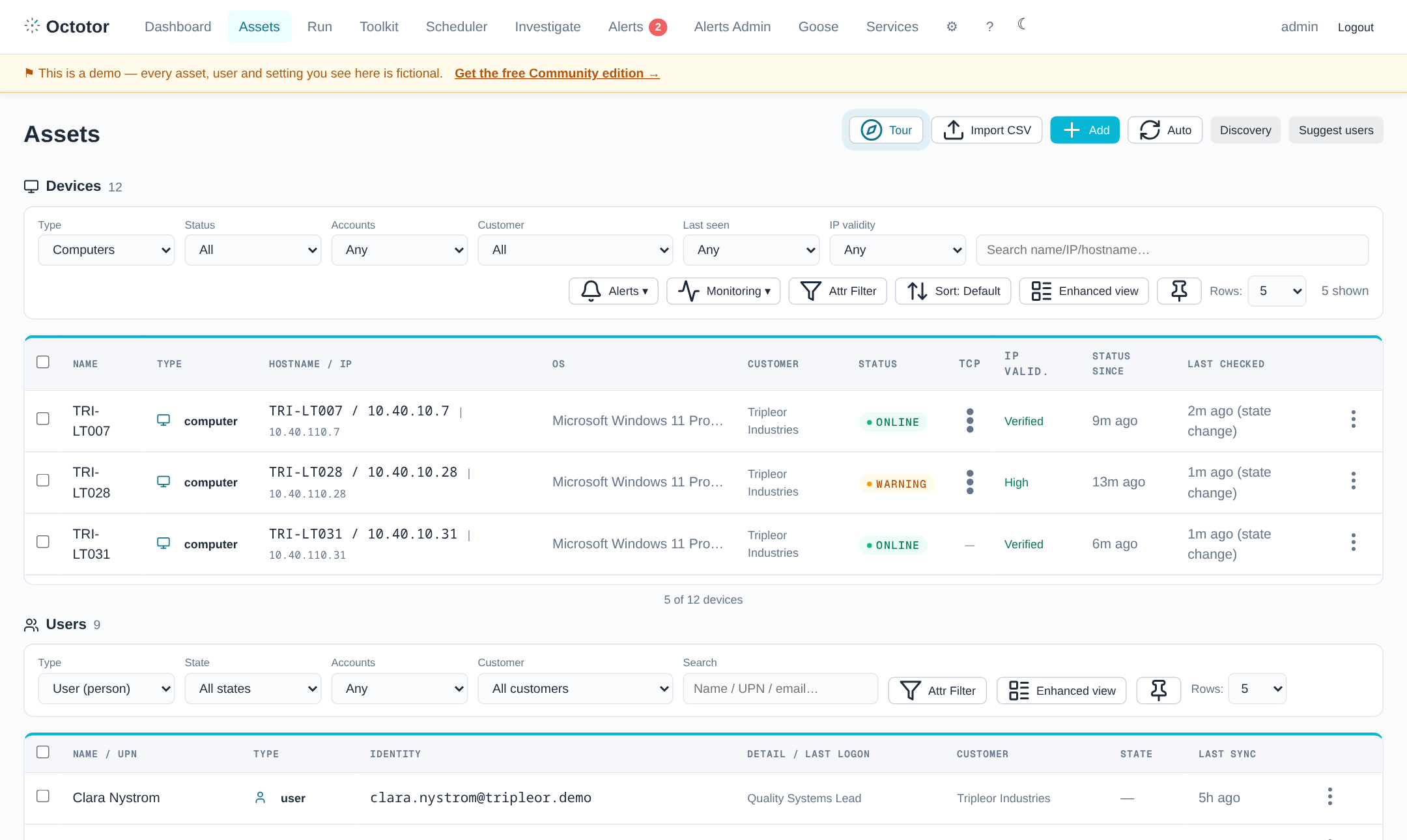 Octotor product view