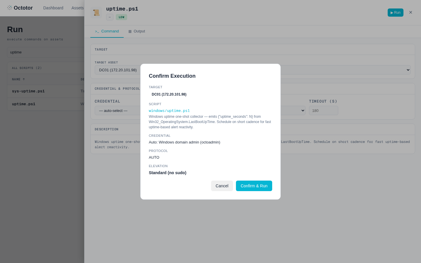 The Confirm Execution window